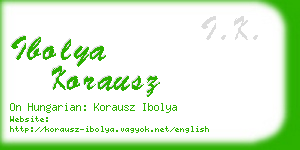 ibolya korausz business card